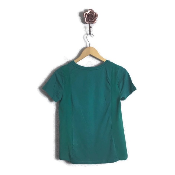 Anthropologie Kachel Green Short Sleeve Modal Pullover Top Size 2 Lightweight - Picture 3 of 6